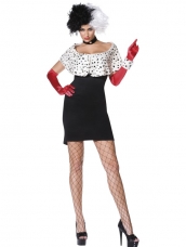 Cruella De Vil Dames Evil Madame Kostuum