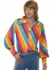 Jaren 70 Regenboog Heren Shirt