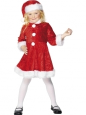 Aanbieding! Mini Miss Santa Kerstvrouw Kostuum