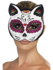 Aanbieding Sugar Skull Cat Masker