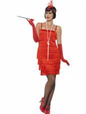 1920's Rood Flapper Kostuum