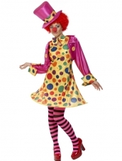 Aanbieding Polka Dot Clown Dames Kostuum