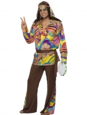 Goedkoop Hippie Gekleurd Heren Verkleedkleding