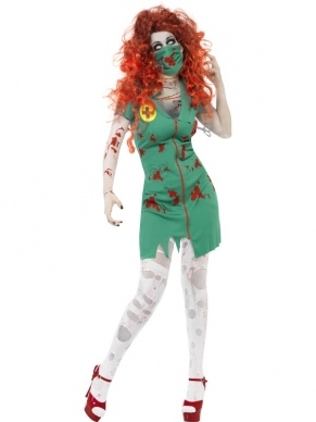 Zombie Zuster Ok Assistente Halloween Kostuum