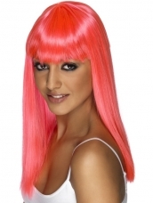 Aanbieding Neon Roze Glamourama Pruik